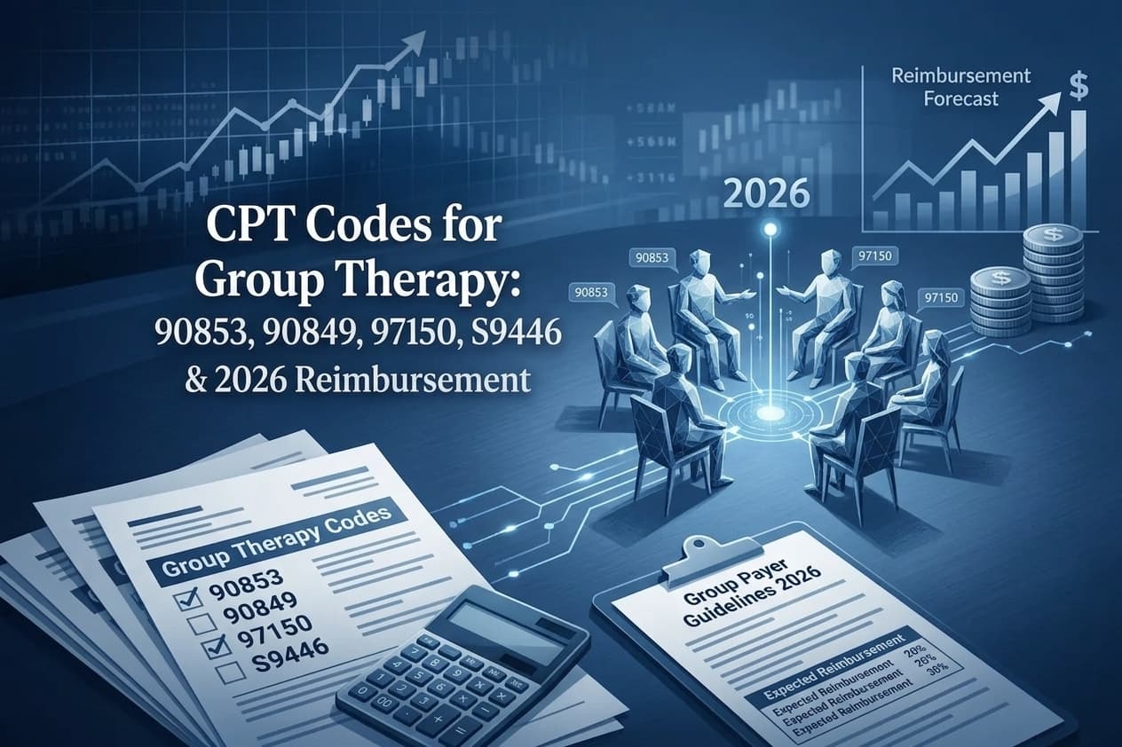 CPT Codes for Group Therapy: 90853, 90849, 97150, S9446 & 2026 Reimbursement