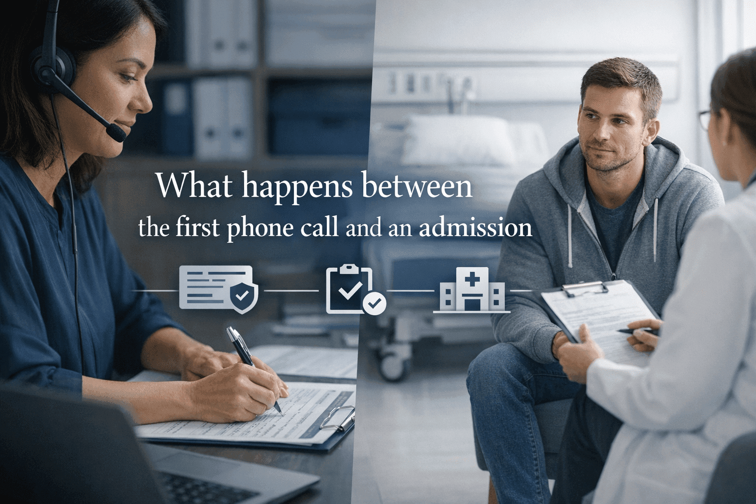What happens between the first phone call and an admission